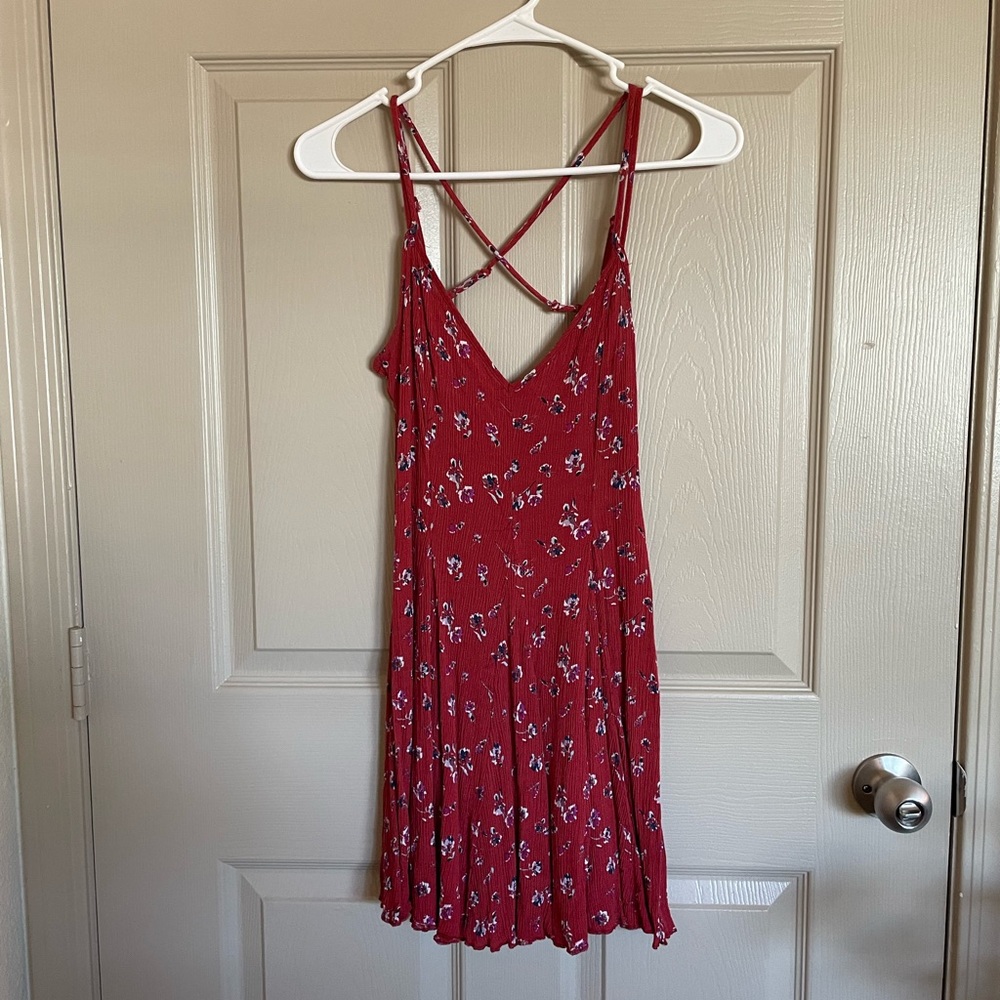 Red Floral American Eagle Sundress